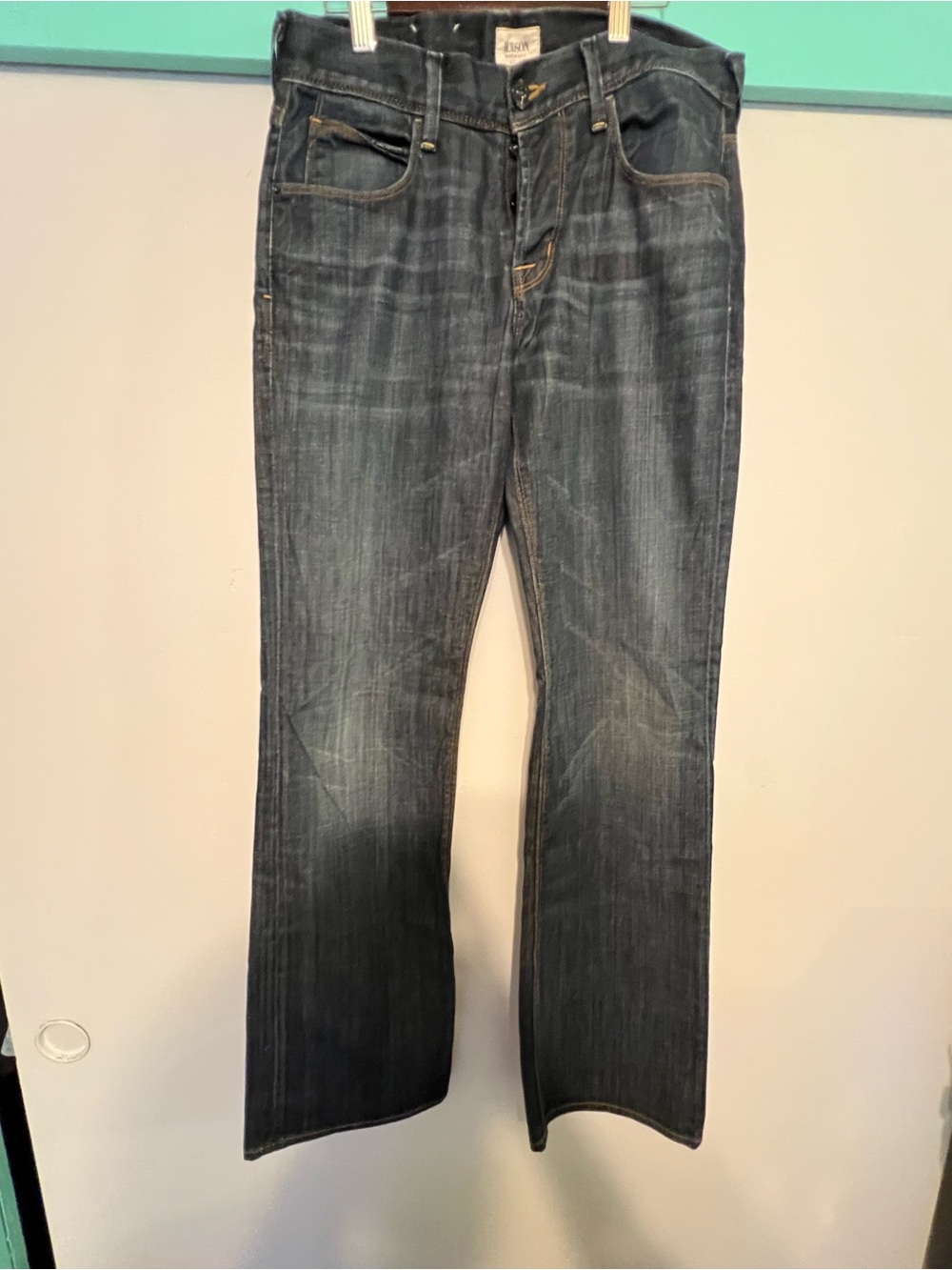 Hudson Briggs Straight Leg Jeans Size 29 Dark Wash Premium Denim